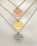 Love etched necklace