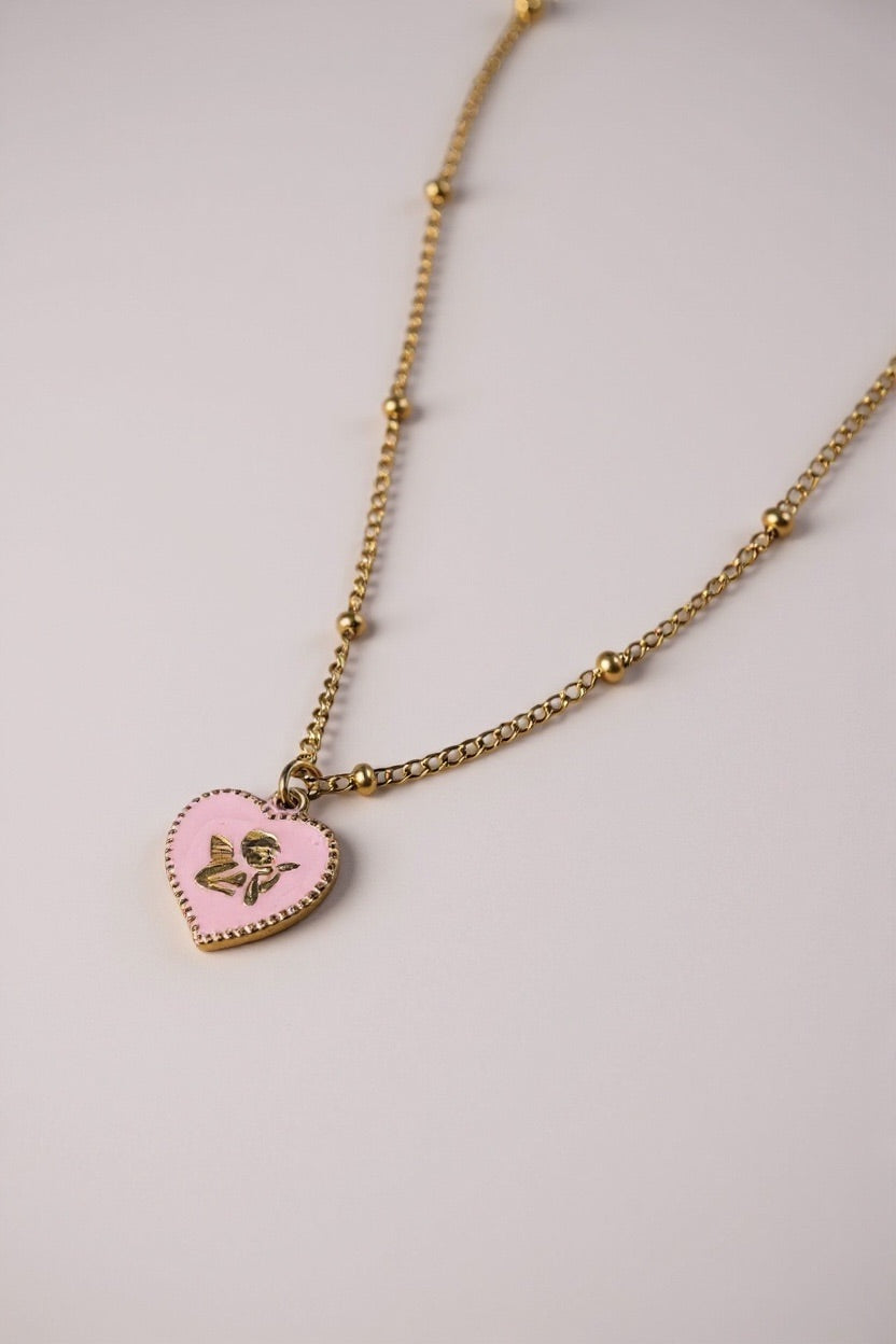 Angel heart necklace