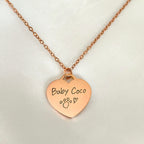 Love etched necklace