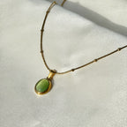 Emerald stone necklace