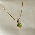 Emerald stone necklace