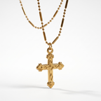 Angel cross necklace