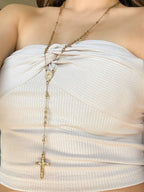 Rosary cross necklace