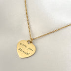 Love etched necklace