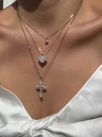 Twinkle cross necklace