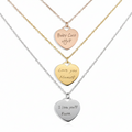 Love etched necklace