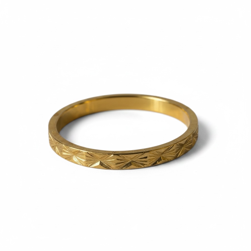 Etched thin ring