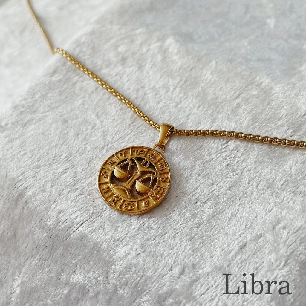 Sign coin necklace
