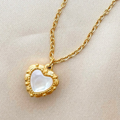 White heart necklace