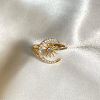Twinkle moon ring