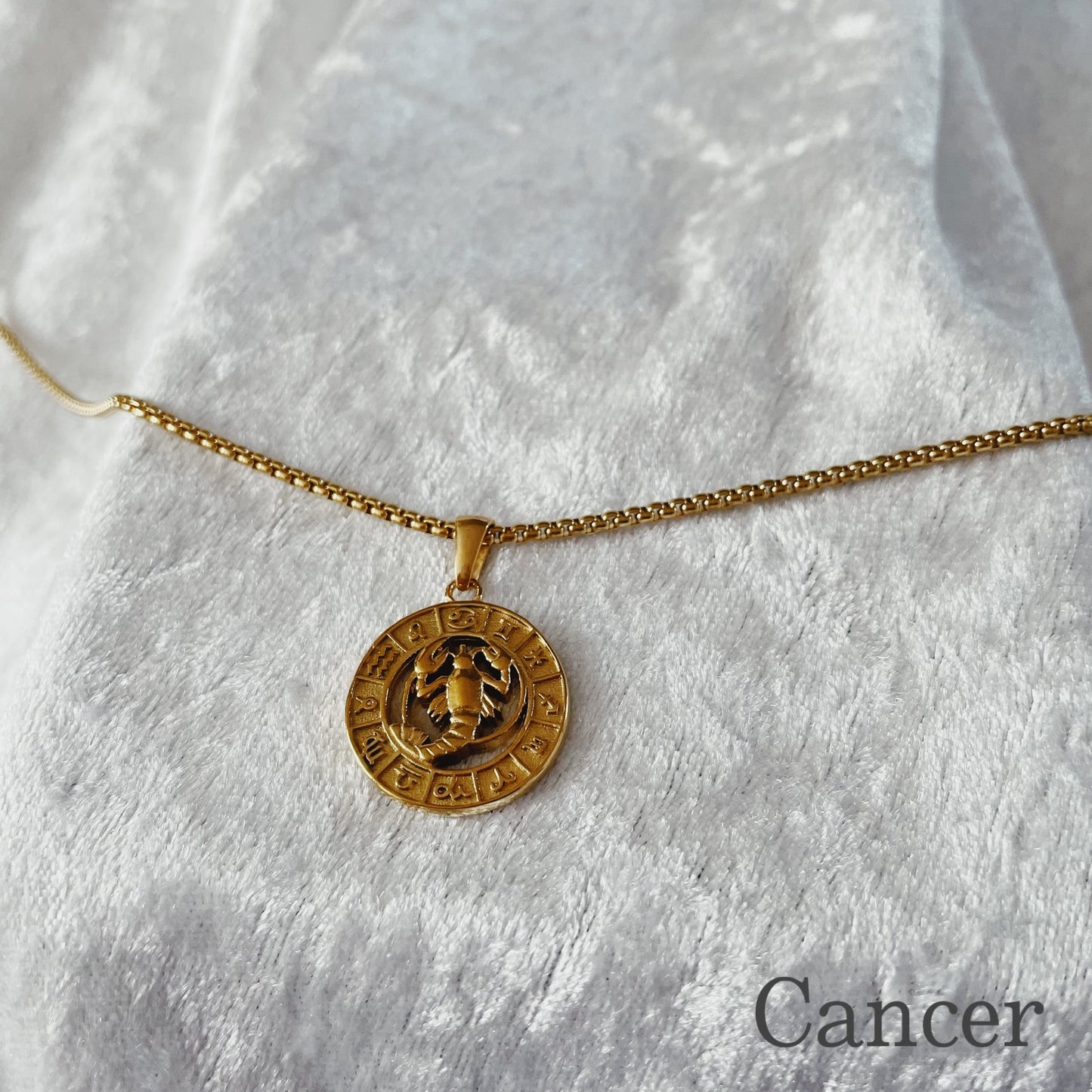 Sign coin necklace