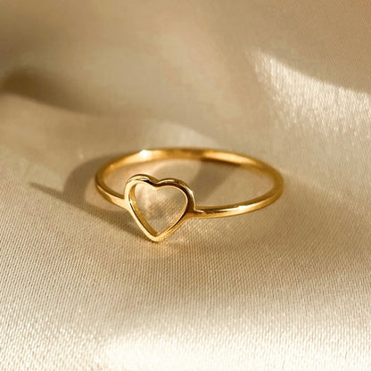 Open heart ring