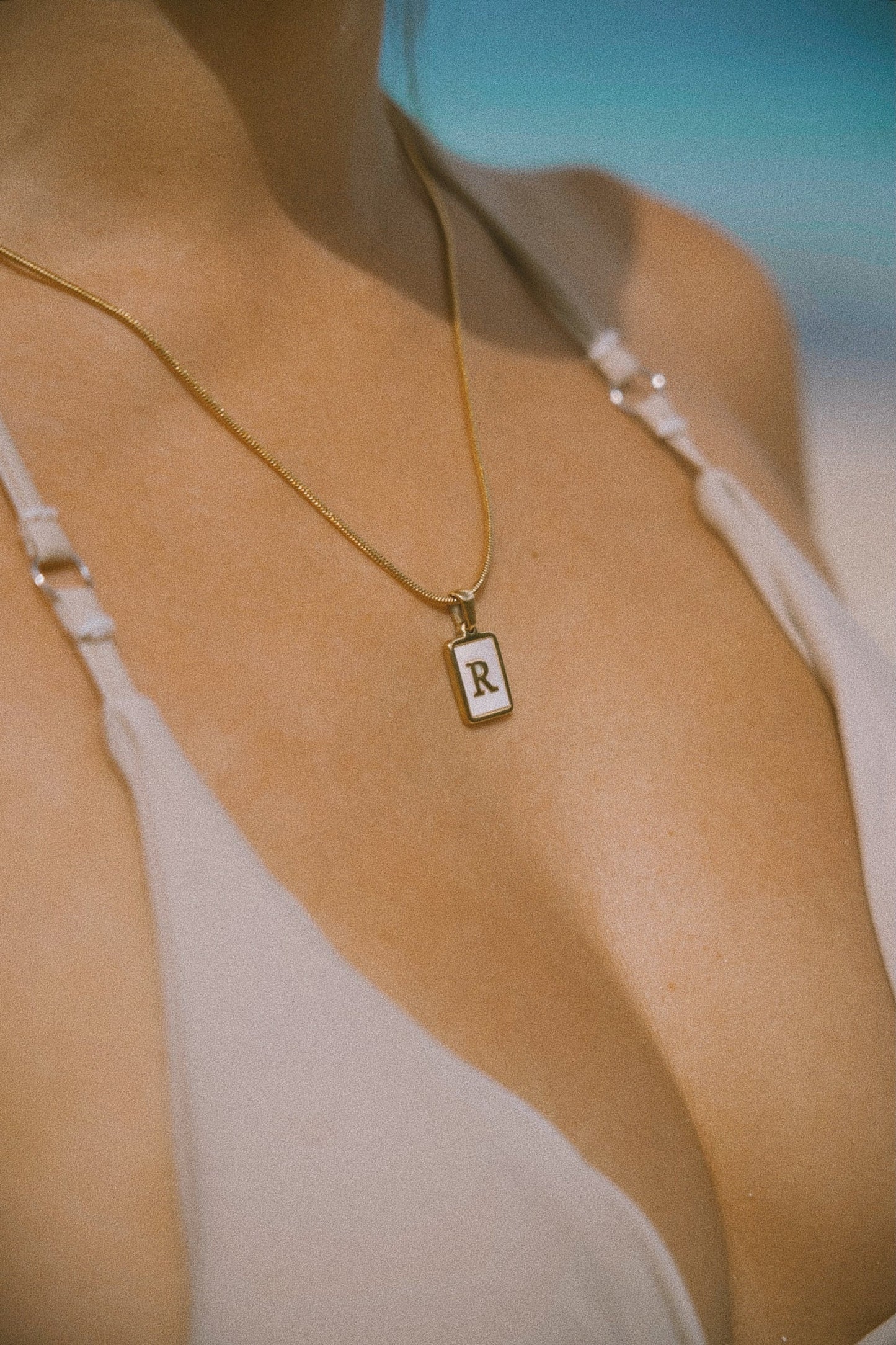 Shell Plate Letter Necklace